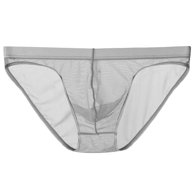 Youye Men's Low Waist Mesh Briefs - Breathable, Transparent, Sexy Pouch, Nude Feel for Young Men