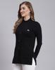 MONTE CARLO Womens Solid Black V Neck Sleeveless Cardigan