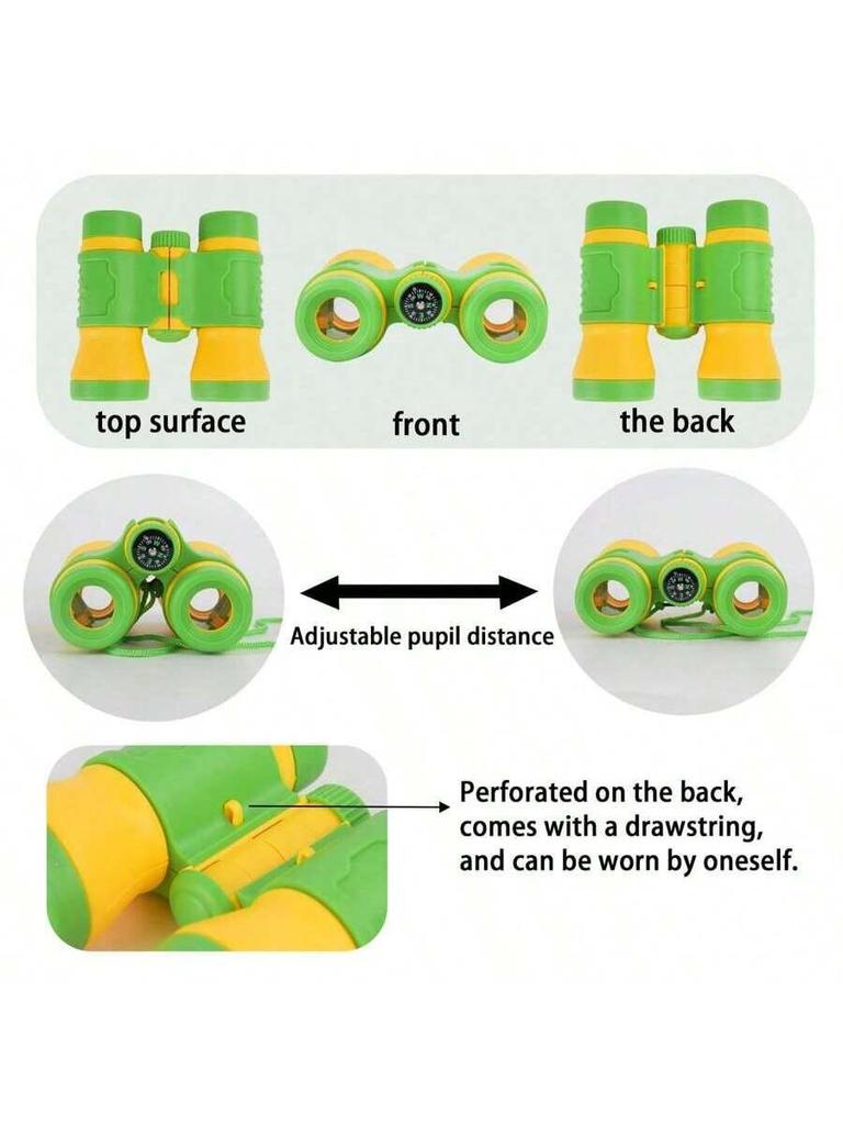 1Pc Children's Binoculars, High Magnification, High-definition, Suitable for Outdoor Exploration, Handheld Telescopes for Boys