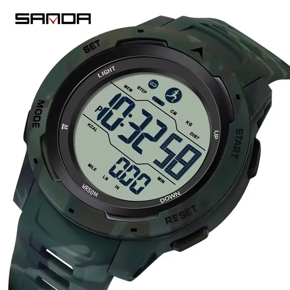 Sanda 2186 Outdoor Sports Men's Watch Fashion Digital LED Display Relogio Homens Multi Functional Montres Pour Hommes Watches