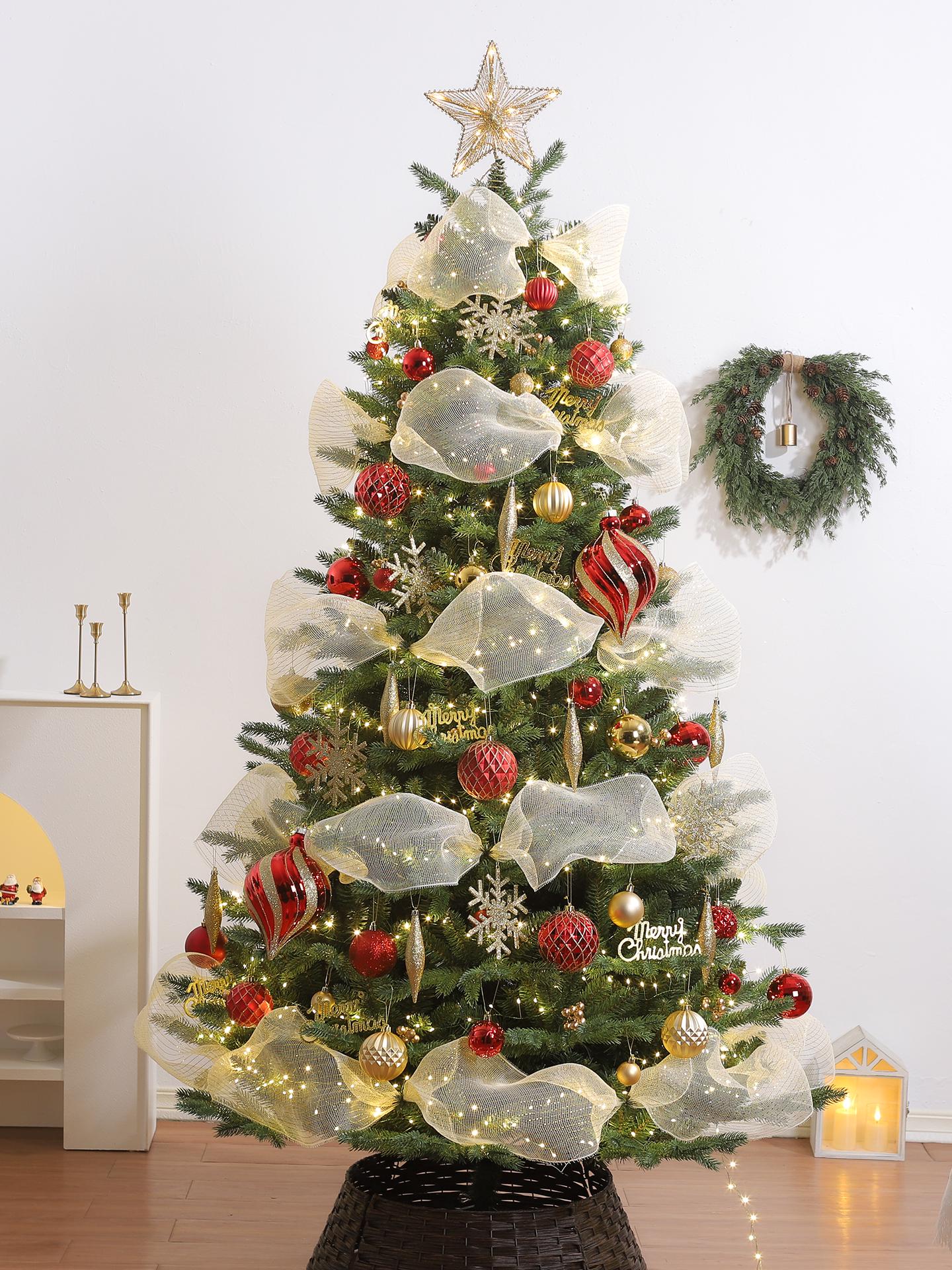 Royal Encrypted PE Luxury Fir Christmas Tree Set for Home & Living Room Decor 1.5m PE Mixed Christmas Tree Bare