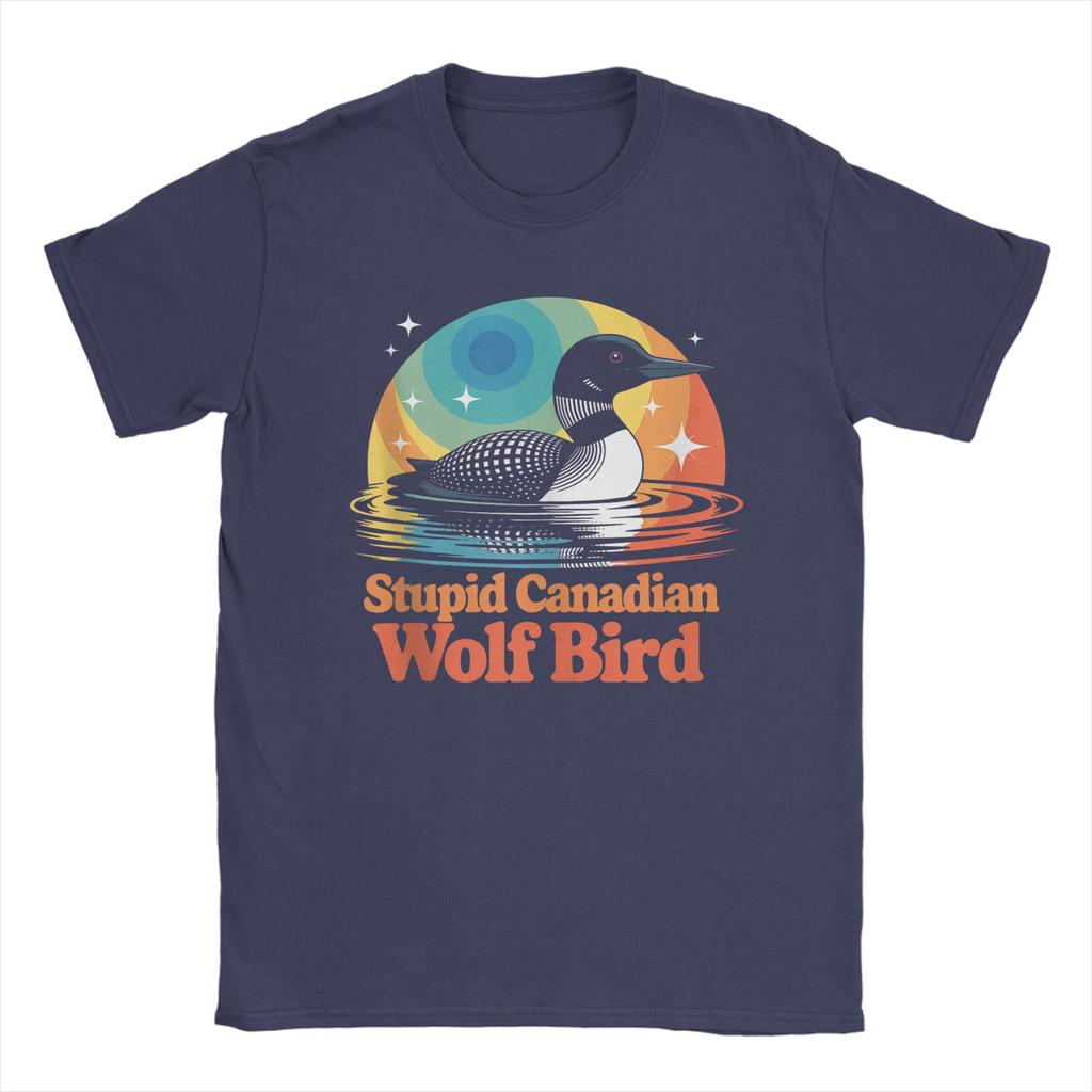 Common Loon Bird Watching Lover Stupid Canadian Wolf Bird TShirt Summer Cotton TShirts Unisex Harajuku Tee Shirt Vintage Top Tees