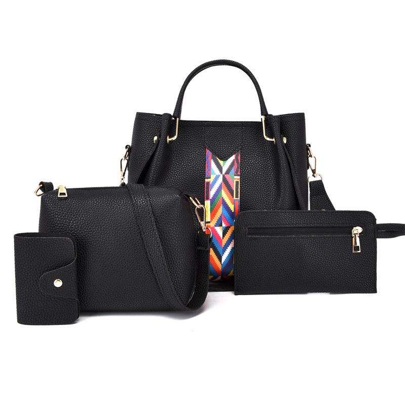 Set Damentasche mit Litschi-Muster, modische One-Shoulder-Tasche, leicht anzuheben und Cross-Bag