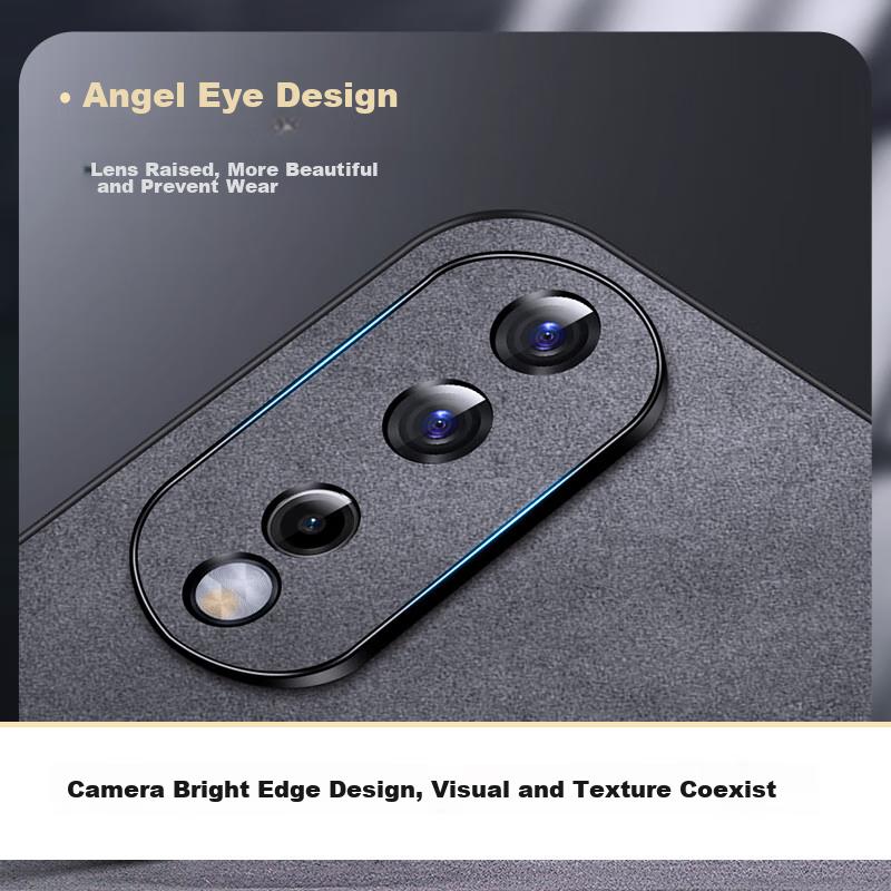 Honor 80 Pro Phone Case, Shockproof Lens Full Protection Soft Case, Simple Luxury Silicone Outer, Leather Case, Gray