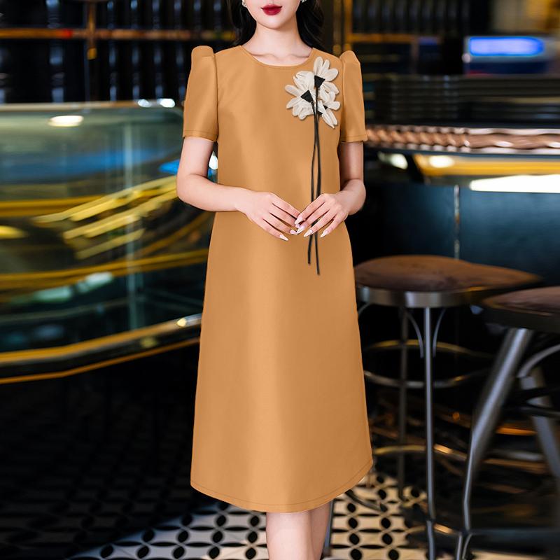 

ZANZEA Женское повседневное летнее платье с коротким рукавом и цветочной лоскутной отделкой 5XL хаки