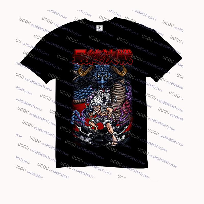 

ONE PIECE Joint Short-sleeved T-shirt Luffy Gear5 Night Cotton Men s and Women Oversize Fashion Bandai Cosplay Tshirt Kid/Adult 4XL