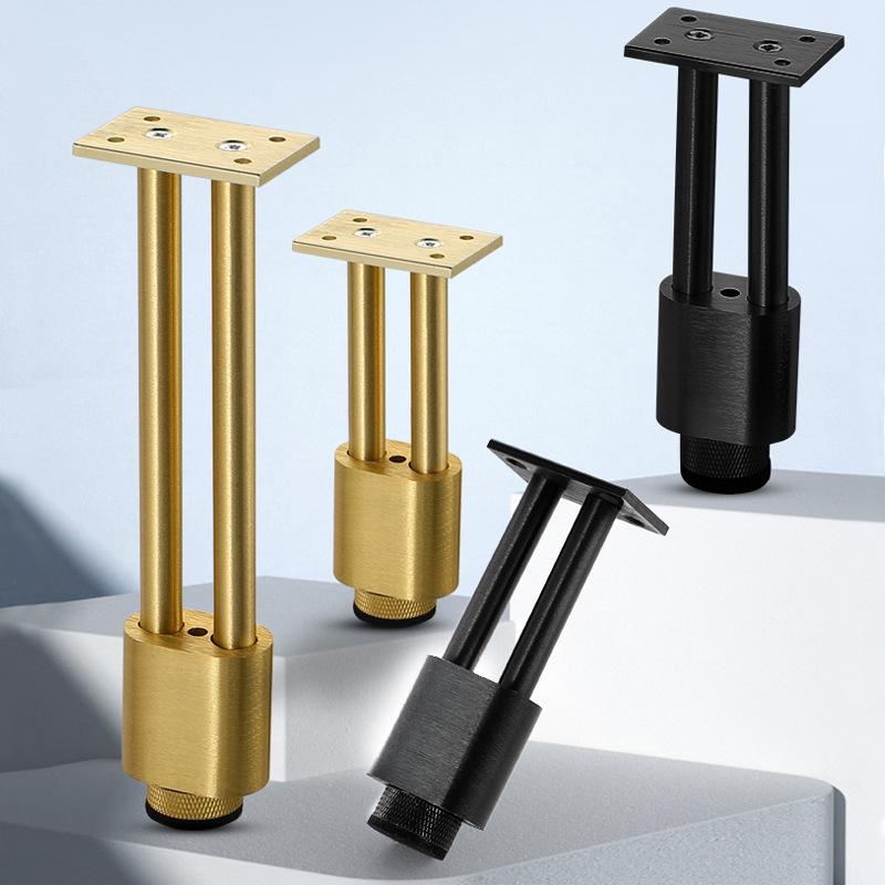 4pcs Metal Furniture Legs Adjustable Hardware Aluminum Bathroom Cabinet Legs Home Decoration TV Wardrobe Dressing Table Feet