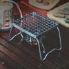 Folding Campfire Grill Easy to Carry Stainless Steel Camping Grill Grate Gas Stove Stand Multifunctional Outside Wood Stove St Practical Use