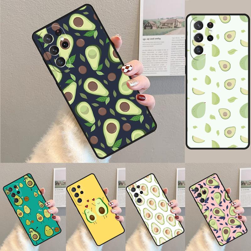 Lovely Avocado Silicone Phone Case For Samsung Galaxy Note 10 Pro S26 S25 S24 S23 S22 S21 Plus S25Ultra Capa Cover