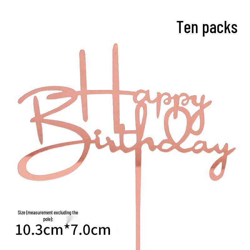 50-Pack Acrylic 'Happy Birthday' Cake Toppers - Popular Party Decorations with Free Shipping