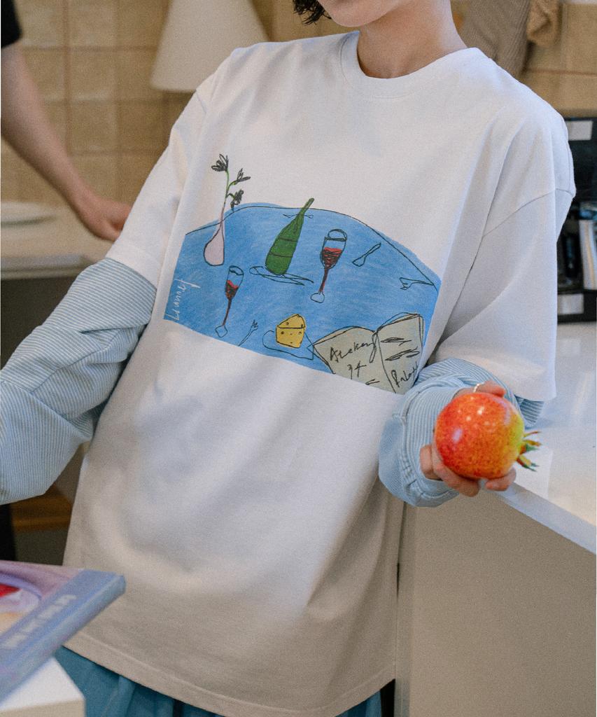 Leunnes Last Wine T-Shirts / White