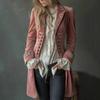 Womens Long Sleeve Solid Color Velvet Patchwork Coat 2026 Elegant Casual Outerwear
