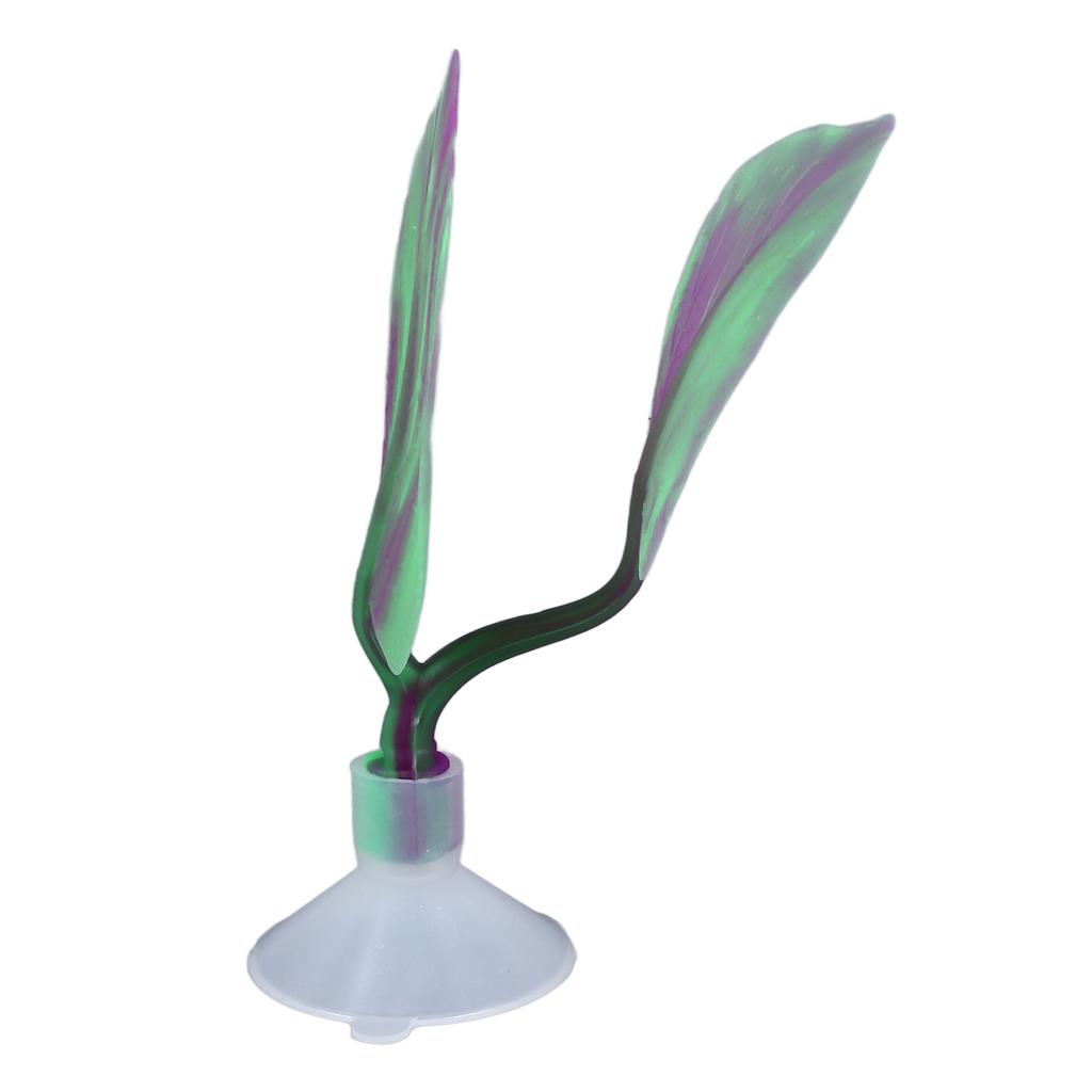 Fish Rest Leaf Double Layer Simulation Artificial Decorative Silicone Fish Bed for Fish Tank