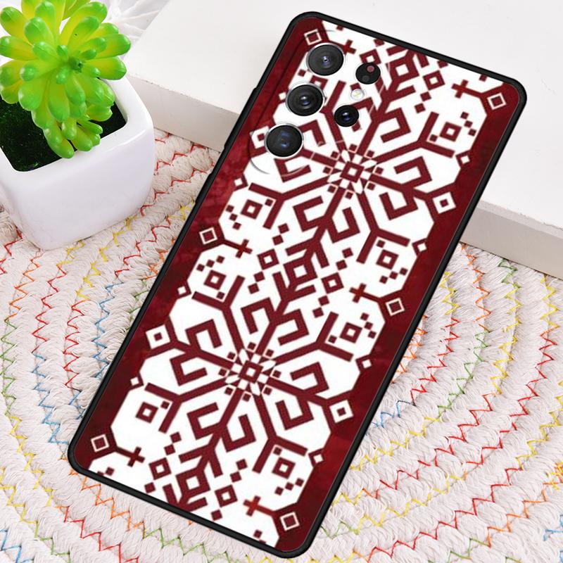 Latvian Ethnic Sun Tree Luxury Silicone Phone Case For Samsung Galaxy note 10 pro S26 S25 S24 S23 S22 S21 Plus Ultra Capa Cover