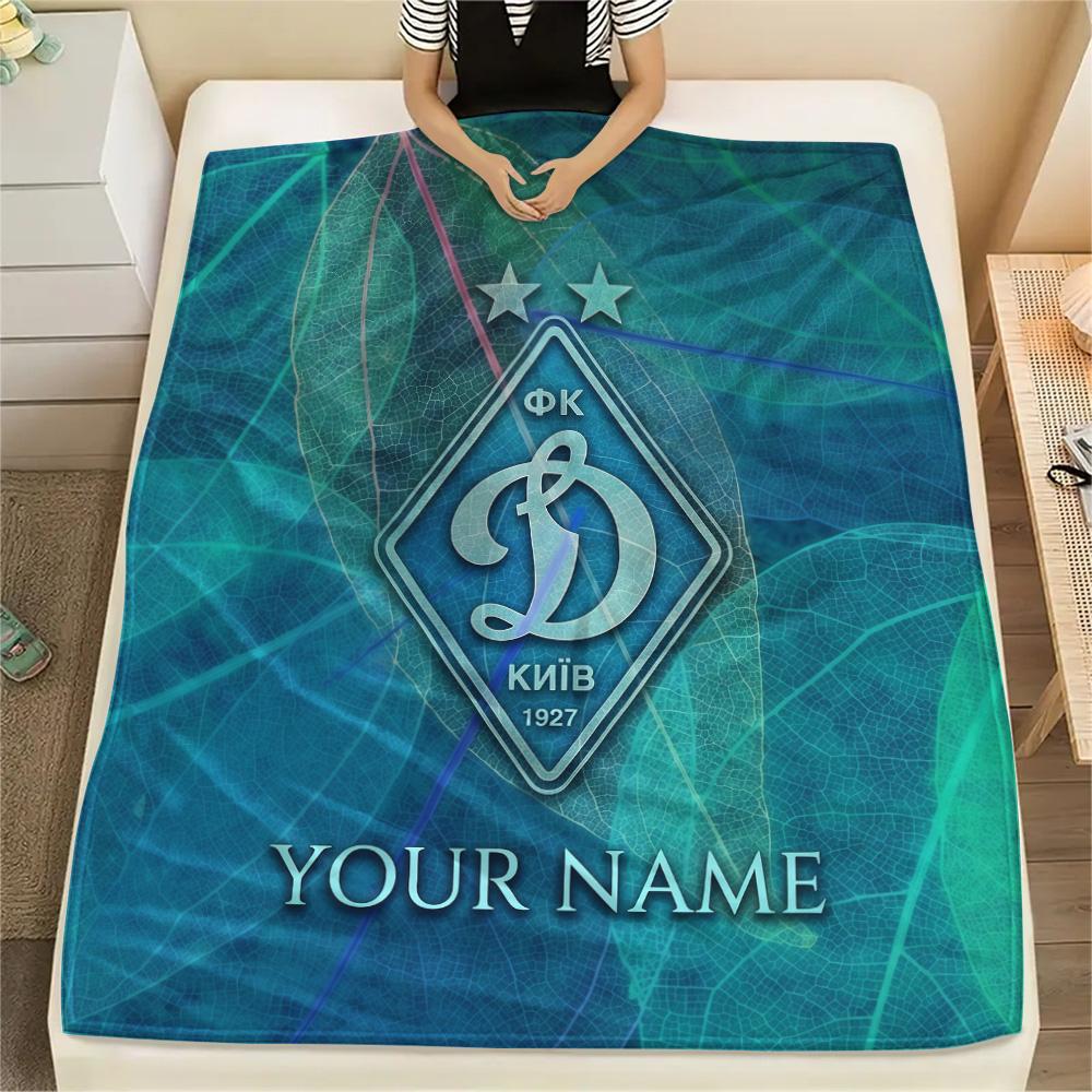 Custom Name Dynamo Kyiv Flannel Blanket, High Quality Comfortable for All Seasons, Home Decor, Warmth and Comfort