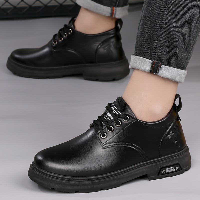 Zapatos de Hombre Casual Cuero Suela Blanda Pala Blanda Transpirables Anti-Olor Antideslizantes Conducción.