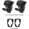 2 Pcs Front Windshield Washer Nozzle 2 Pcs Gasket for Chevy Colorado 2015-2023 Windshield Spray Nozzles Wiper Spray Washer Jet No.22944961 Black