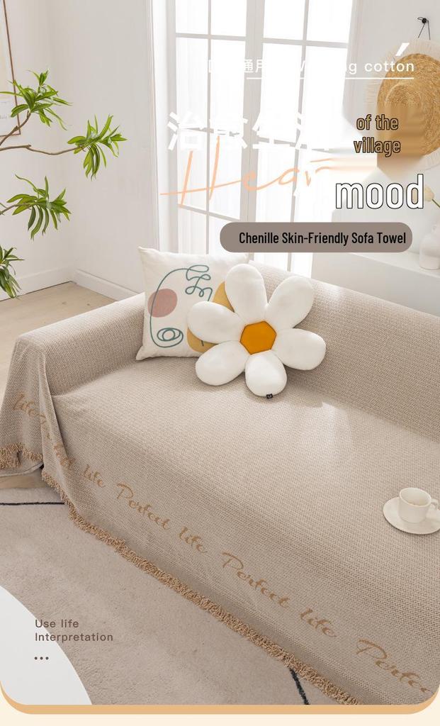 Nordic Chenille Sofa Cover Set – Universal All-Season Throw Blanket and Sofa Towel