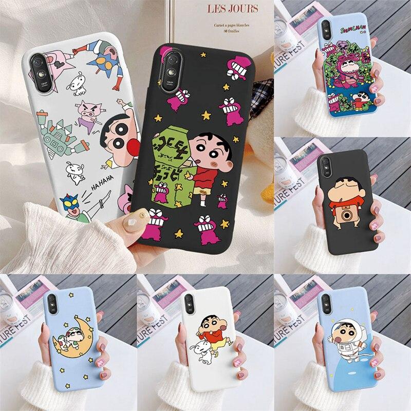 

Чехол Crayon Shin Chan для Xiaomi Redmi 9A, чехол для телефона, милый забавный чехол для мальчиков, японское аниме, ТПУ, мягкий мультяшный противоскользящий силиконовый чехол для Redmi 9AT, задняя крышка