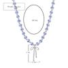 Cute Aesthetic Bowknot Pendant Necklace for Women Blue and White Porcelain Pearl Beaded Rope Chain Choker Necklaces Accessories