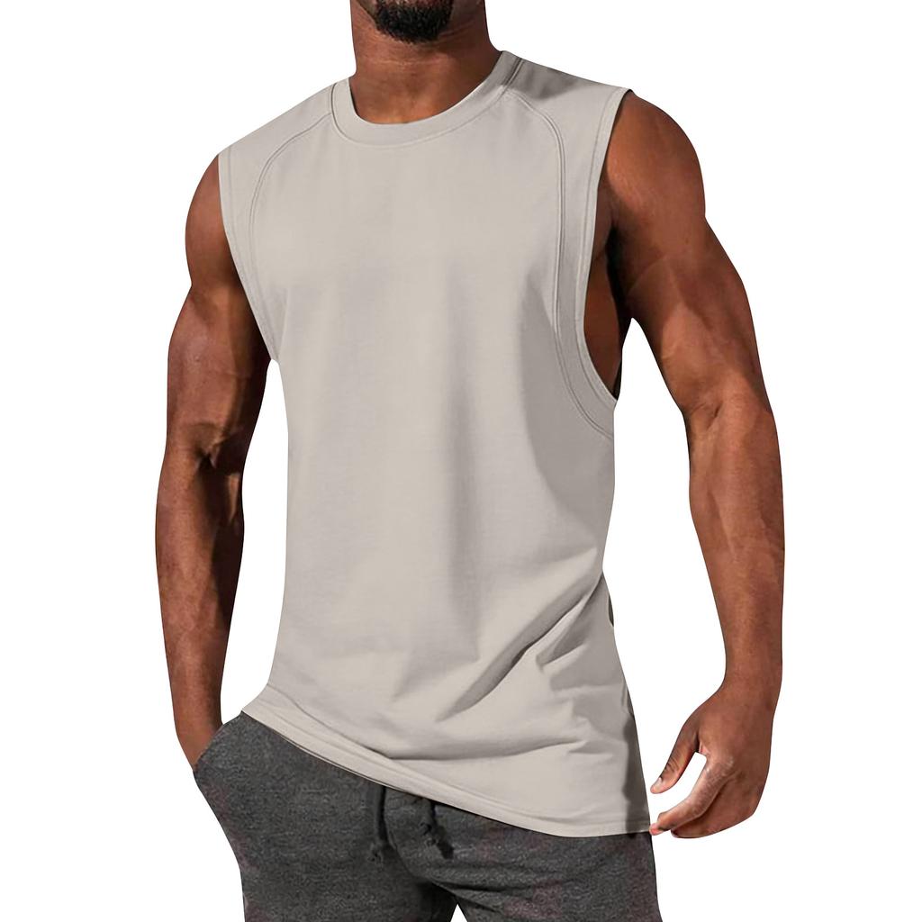 Men's Sleeveless Vest Men's Casual Fashion Sports Sleeveless Vest