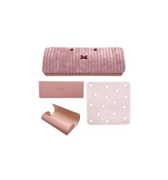 Miffy Eyeglass Case Pink Face Corduroy Series
