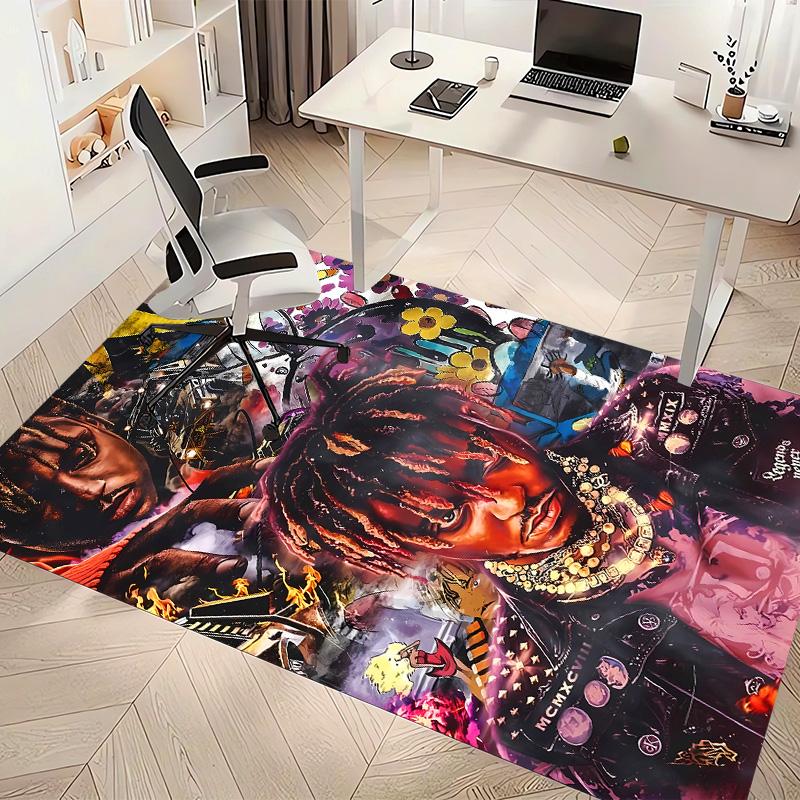 Juice WRLD Printed Absorbent Washable Carpet, Non-Slip Bathroom Mats, Kitchen Rugs, Yoga Mat,Living Room Entrance, Camping Picnic Rugs