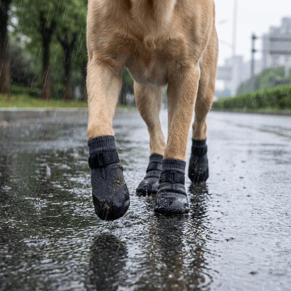 4PCS Wear Resistant Waterproof Dog Socks Shoes Dirt-Resistant Dog Paw Protector Home