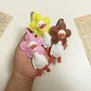 PU Leather Flower Duck Keychain Animal Phone Chain Aesthetic Bag Charm  Car Decor