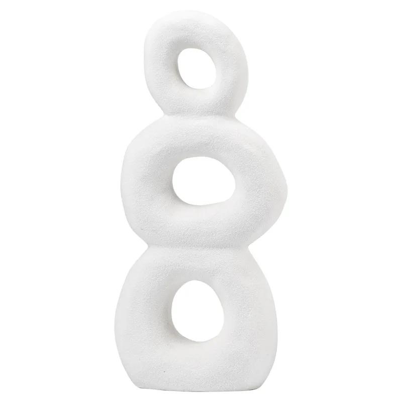 Ceramiczne Rękodzieło Geometrycznie Wygięta Fajka Abstrakcyjna Pusta Krzywa Figurki Dekoracyjne Akcesoria do Dekoracji Domu