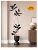 Luxurious Black Gold Ficus Elastica Artificial Tree: Indoor Ornament and Floor Decoration