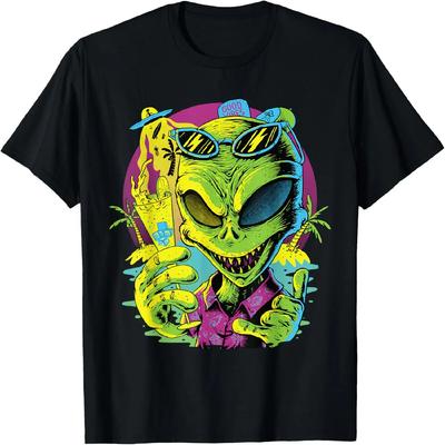 T-shirt Grafica Alieni UFO, T-shirt Alieni Invasione Area 51
