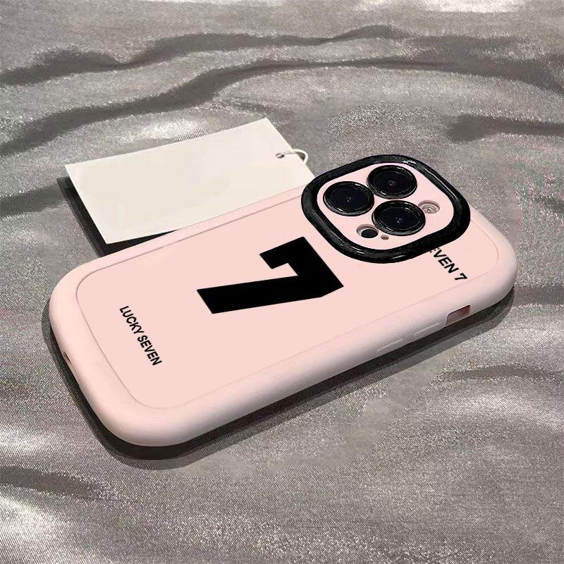 Lucky Number 7 Applicable To Apple 15 ProMax Mobile Case IPhone 16 13 New 14plus Silicone Huawei