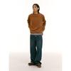 Saendeusaundeu (Unisex) Layered Wool Blend Sweater Yellowish Brown