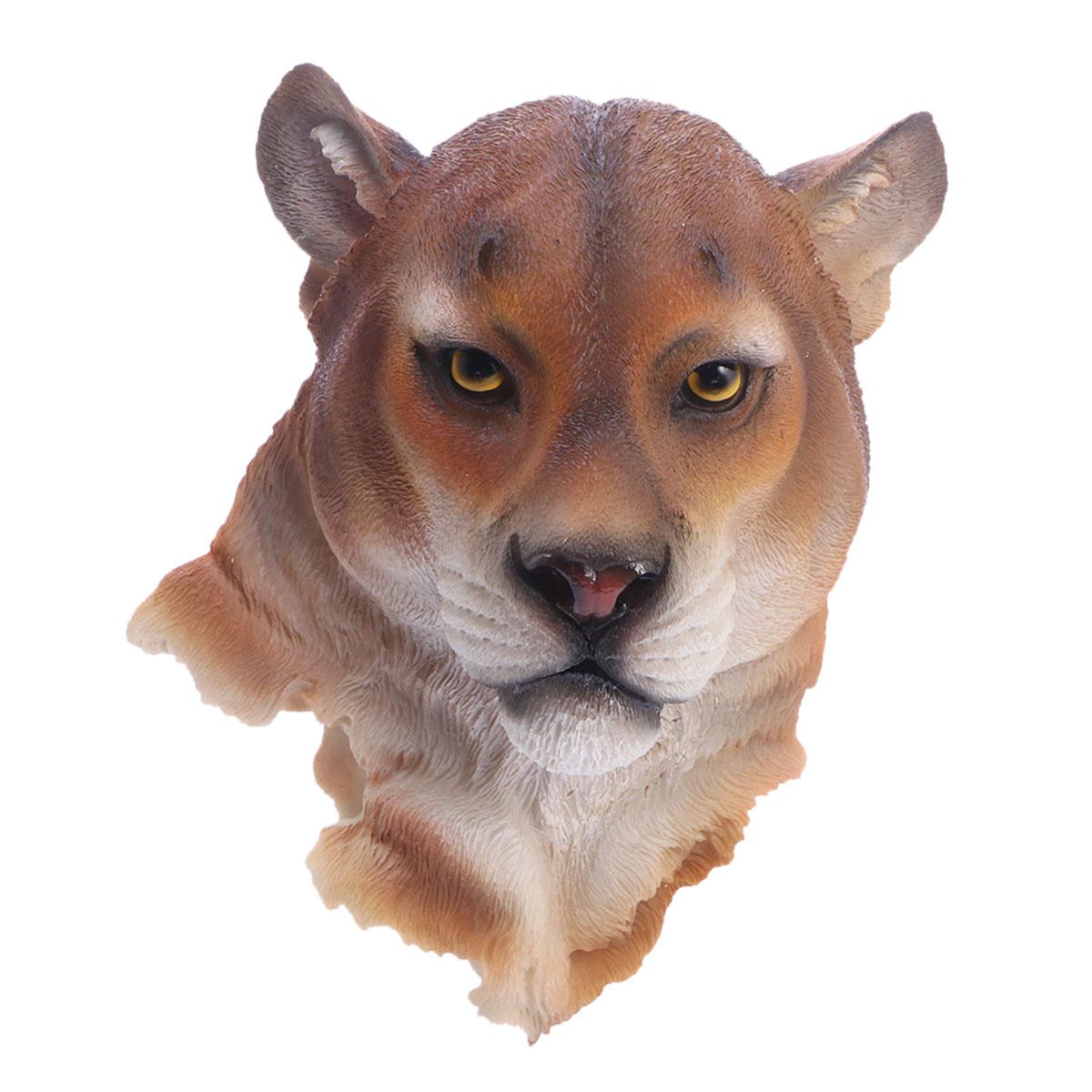 Wall Tiger Head Hanging Statues Hanging Lion Faux Ornament Sculpture Tiger Head Hanging