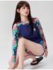 2026 Women's Long Sleeve Split Sun Protection Swimsuit for Hot Springs and Resorts