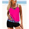 New Summer Women's Comfortable Swimwear Vacation Seaside Beach Style Tankini Shorts Two Piece Swimwear S-M
