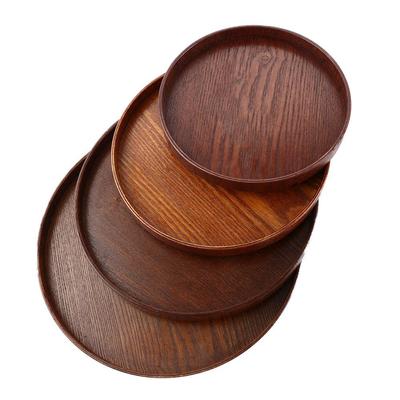 Round 21cm/24cm/27cm/30cm Traditional Kitchenware Chinese Style Snack Plate Storage Trays Tea Tray Salad Bowl Platter