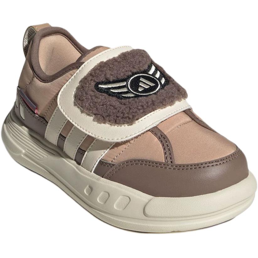 Adidas Fabric Puffy Skipper C Comfortable Versatile Non-Slip Rebound Warm Low-Top Casual Shoes Kids Casual Shoes Brown KJ3898