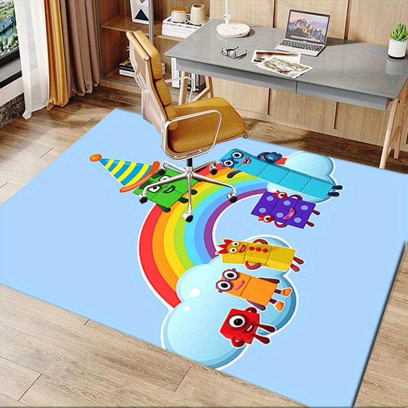 1pc Rainbow,JOJO,cartoon Office Carpet Soft Polyester Entrance Carpet Washable Non slip Machine Wash