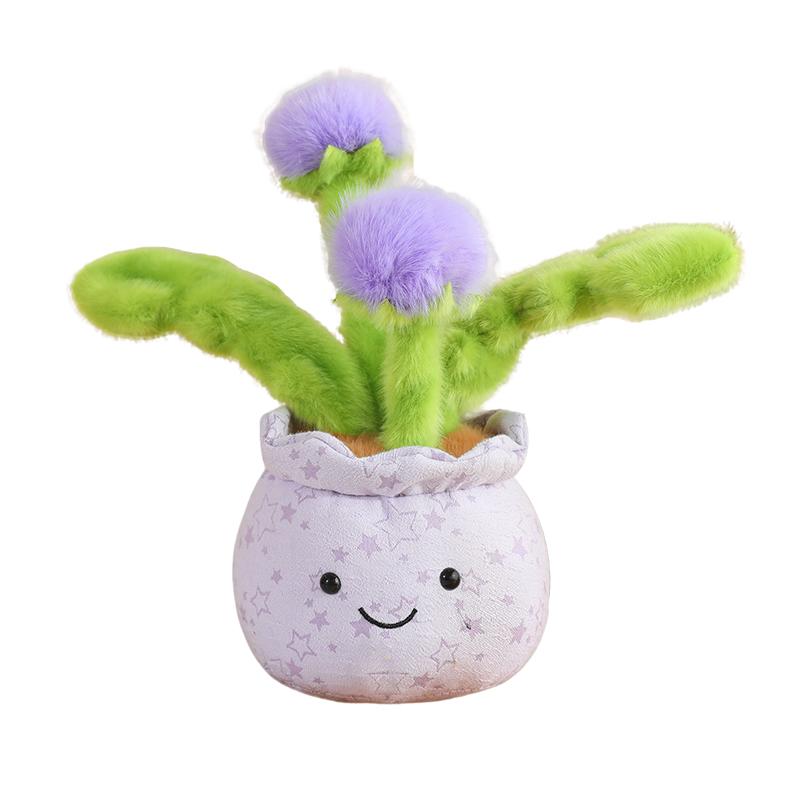 Flowers Green Plant Plush Toy Stuffed Potted Flower Dandelion Lily Iris Tulip Anthurium Orchid Strawberry Home Decor Gift