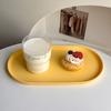 PP Ovales Tablett Kuchen Dessert Utensilien Tablett Ins Koreanische Knödelplatte Schmuck Aufbewahrungsplatte Restaurant Isolieruntersetzer Obstplatte