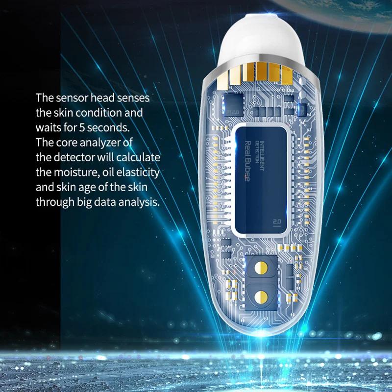Multifunctional Skin Analyzer Digital Display Skin Moisture Detector Facial Water and Oil Intelligent Detection Pen Spa Monitor Skin Problems Detect
