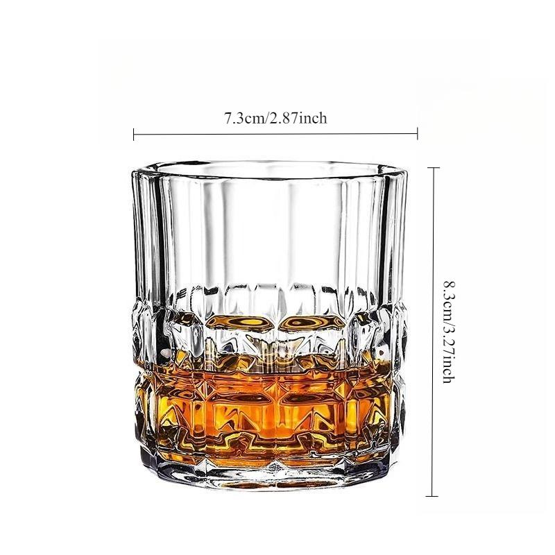 

225ml/280ml Cocktail Glass High End Relief Whiskey Glass Bar Creative Glass Cup Luxury Wine Glass Transparent Brandy Mojito Cups 1pcs