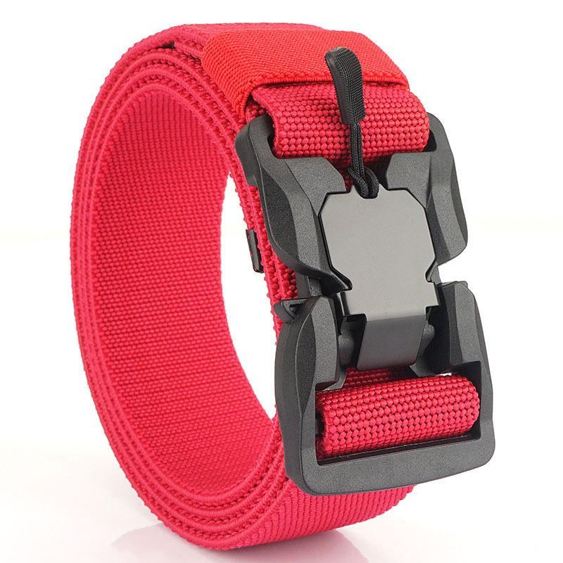 Tactical Belt Magnetic Buckle Quick Release Elastic Belt Casual Nylon Tooling Training Belt Men's Trousers Belt