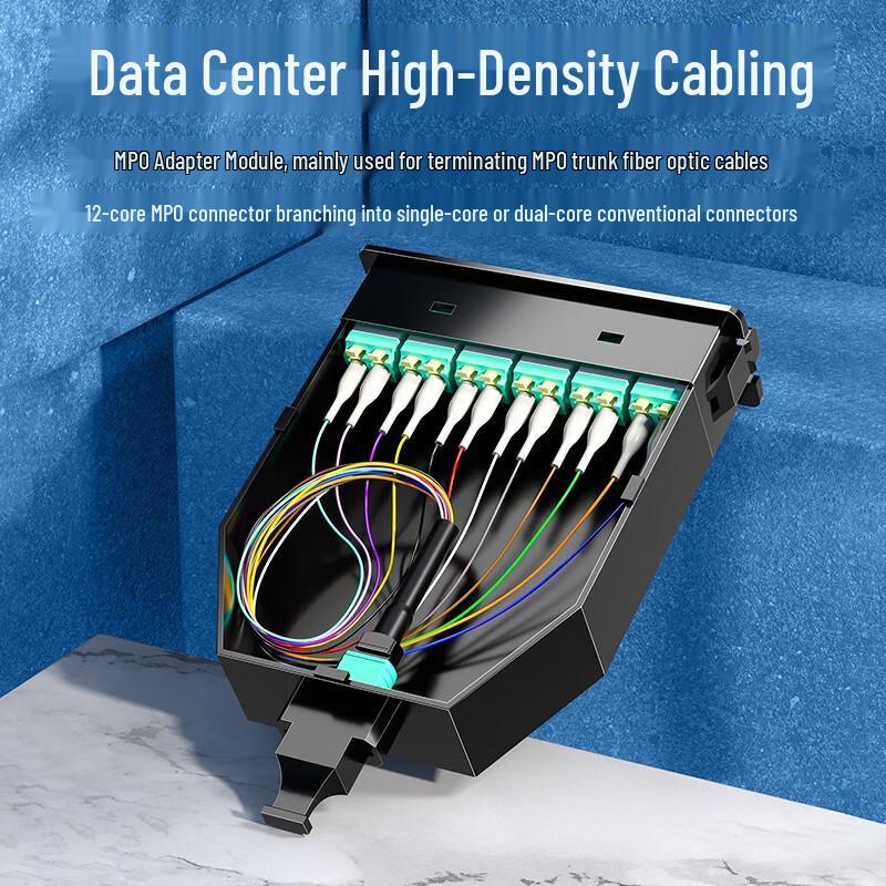 SAMZHE MPO-LC 12-Core Multimode OM3 Fiber Optic Module Box