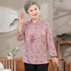 Elderly Women's New Chinese Style Floral Shirt