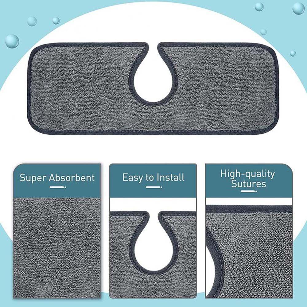 Bathroom Sink Microfiber Countertop Protector Faucet Absorbent Mat Water Drying Pad Splash Catcher