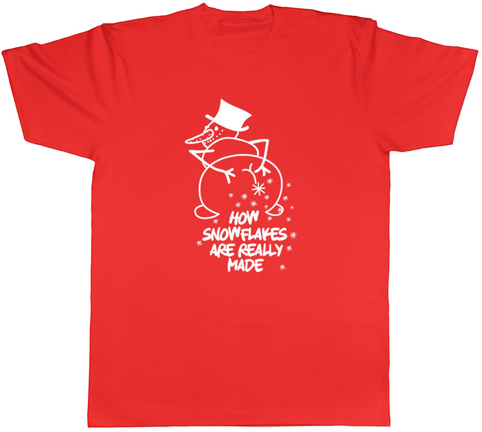 Funny SnowUnisex Unisexs TShirt How Snowflakes are Really Made Christmas Tee Gift S