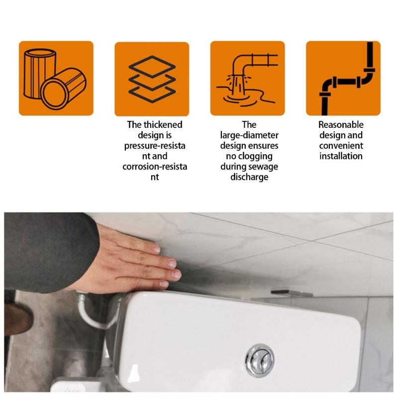 Bathroom Toilet Pipe Connectors Flush Offset Toilet Flange Fitting Change Place Connectors for Tub Waste Drain System